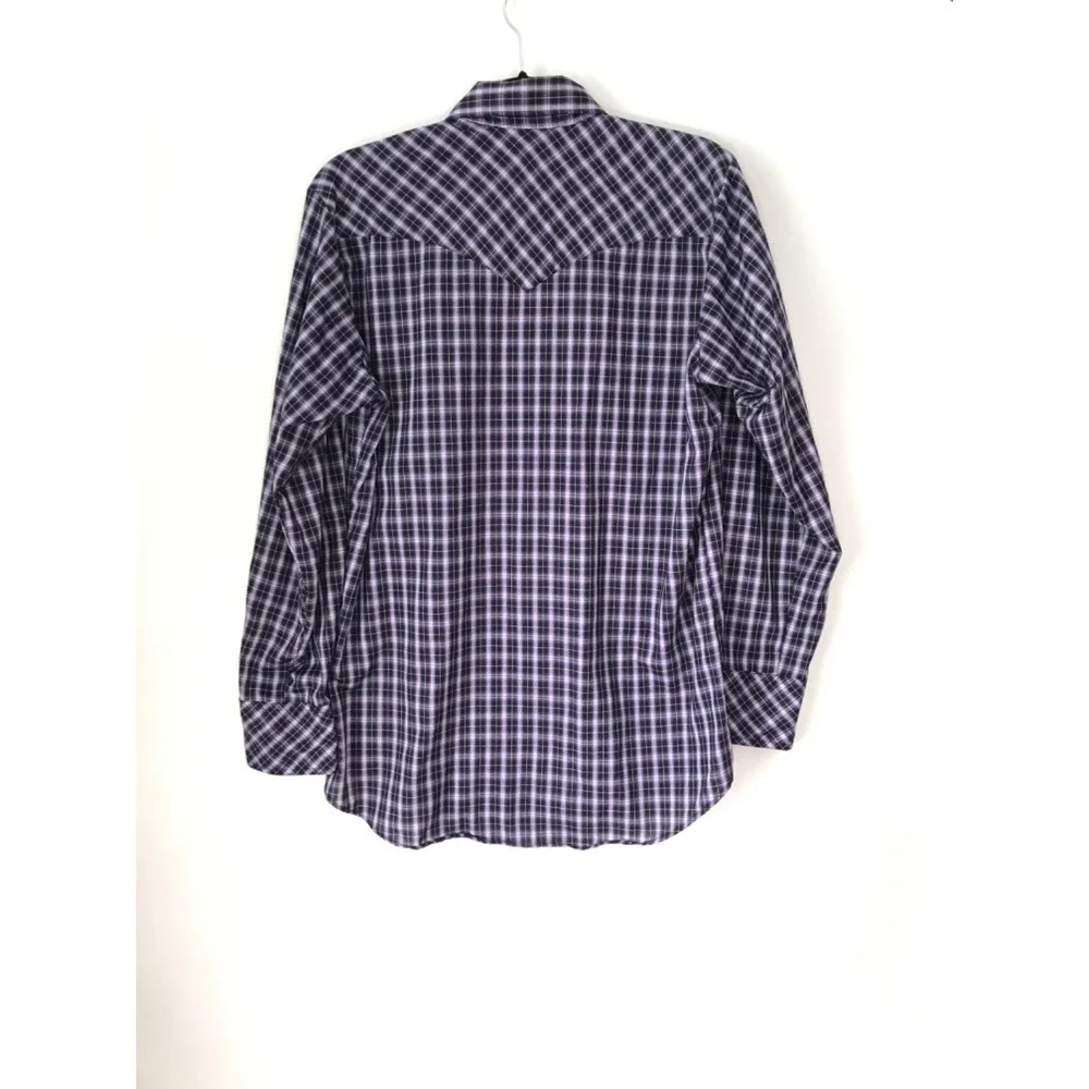 Vintage Miller Pearl Snap Purple Western Wear Long Sleeve Shirt 15-33 Med Unisex